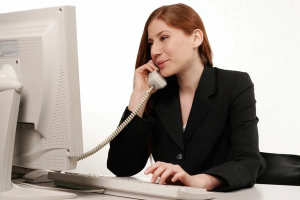 Mujer de negocios hablando — Foto de Stock