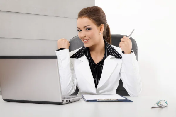 Excited businesswoman — Stock Photo, Image