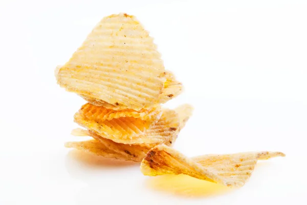 Stack of potato chips — Stock Photo, Image