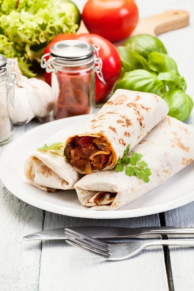 Mexikanska burritos — Stockfoto