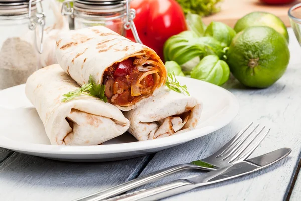 Mexické burritos — Stock fotografie