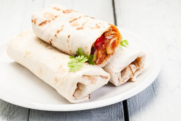 Mexické burritos — Stock fotografie