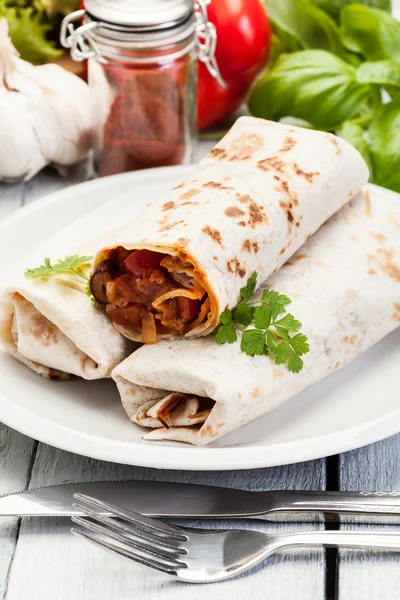 Mexican burritos — Stock Photo, Image