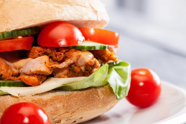 Kebab sandwich — Stockfoto
