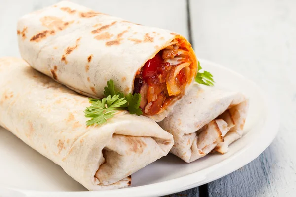 Mexican burritos — Stock Photo, Image