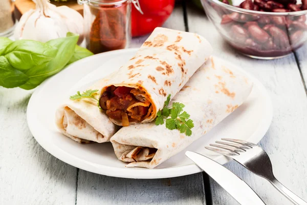 Mexican burritos — Stock Photo, Image