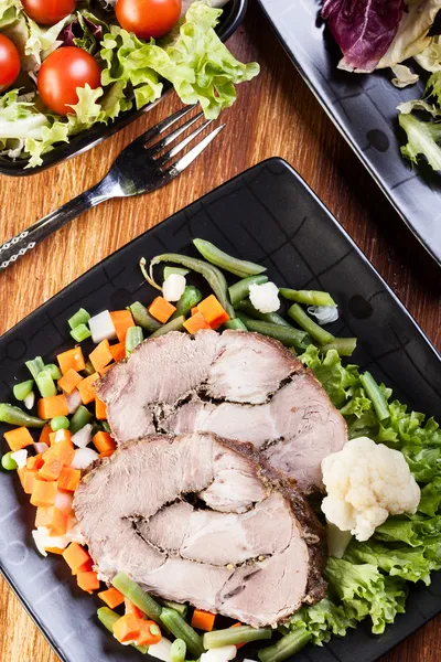 Pork roast with vegetable — Stock Photo, Image