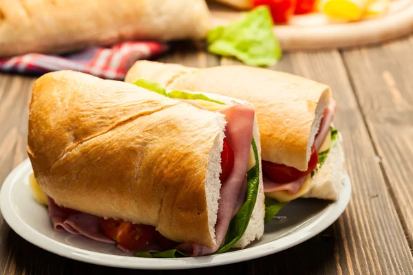 Sandwich italian panini — Fotografie, imagine de stoc