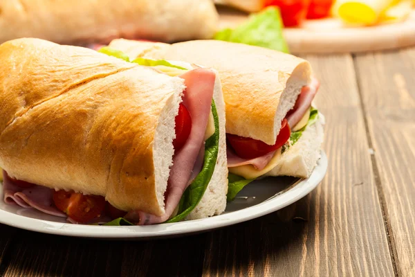 Sandwich italian panini — Fotografie, imagine de stoc