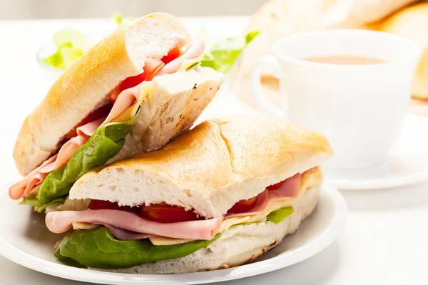 Italiensk panini sandwich – stockfoto