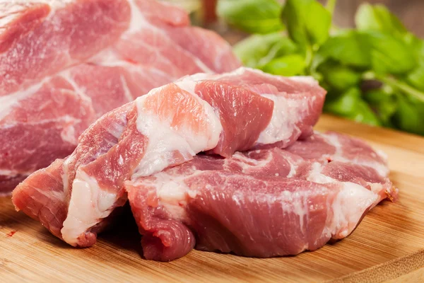 Carne di maiale cruda fresca — Foto Stock