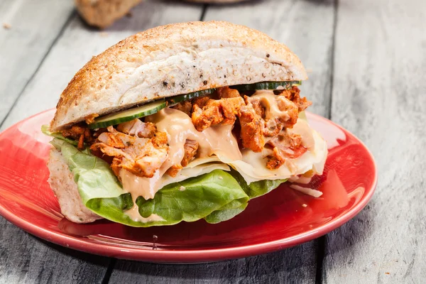 Kebab sandwich — Stockfoto