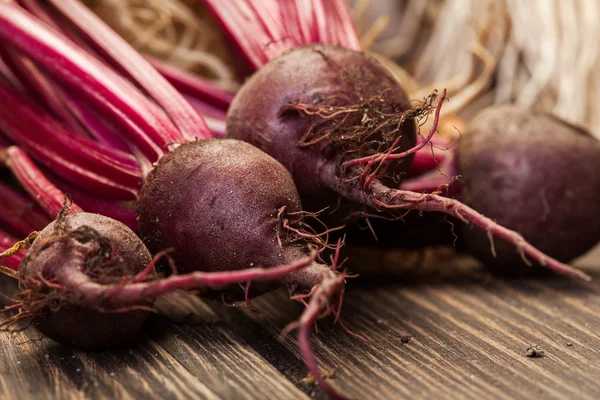 Beetroots, carrots and leek — Stock Photo, Image