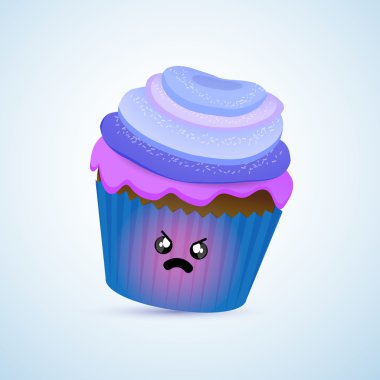 Kızgın cupcake beyaz uygunluğunu.