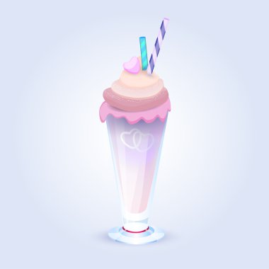 Vector illustration of milk shake. clipart