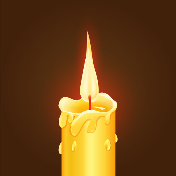 Vector illustration of Burning Candle