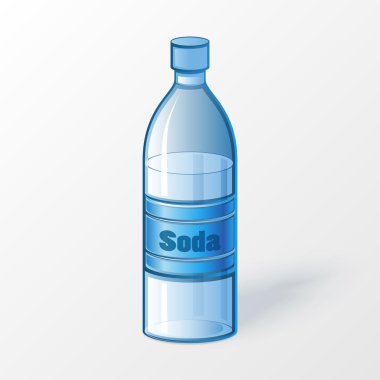 Bottle of soda. Vector illustration. clipart
