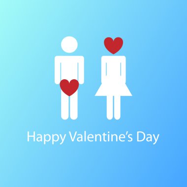 Vector card for Valentine's Day. Concept of love. clipart