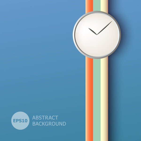 Abstract background with clock