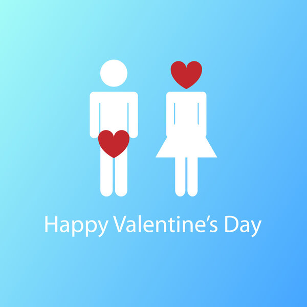 Vector card for Valentine's Day. Concept of love.