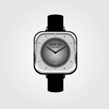 Vector illustration of a wristwatch. clipart