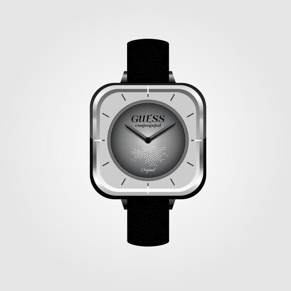 Vector illustration of a wristwatch.