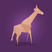 vektorové ilustrace origami žirafa.
