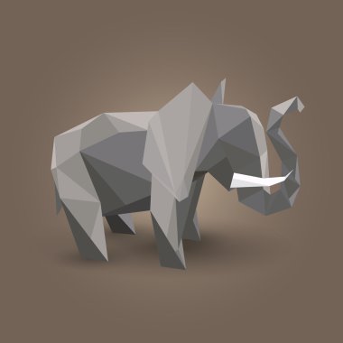 origami fil vektör çizim.