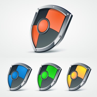 Set of vector shields. clipart