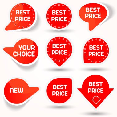 Icons set with best price. clipart