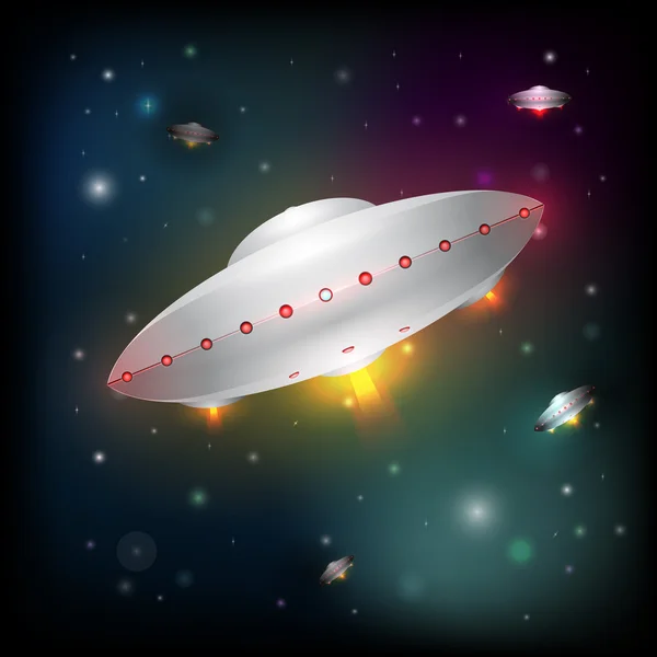 Unidentified Flying Object Vector Illustration — Stock Vector