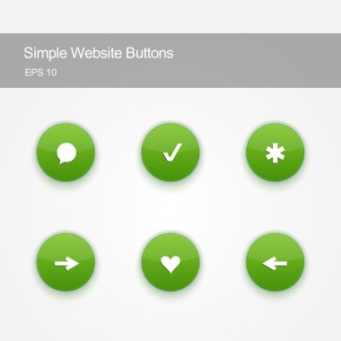 Web sitesi veya uygulama için düğme kümesi.