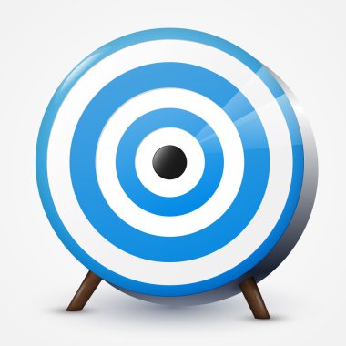 Blue target. Vector illustration. clipart