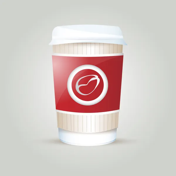 紙のコーヒー カップです ベクトル イラスト — ストックベクタ