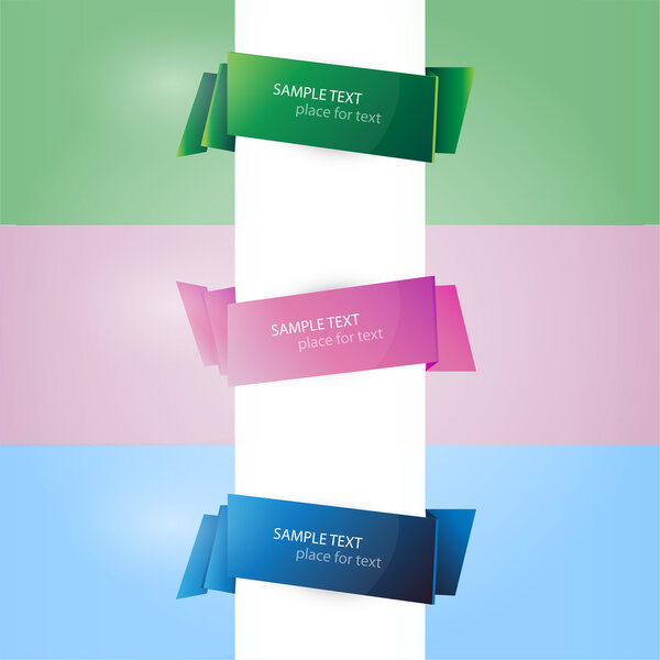 Vector ribbon with sample text.