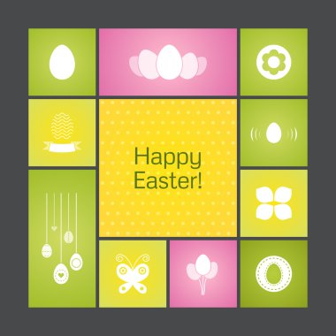 Vector background for Happy Easter. clipart