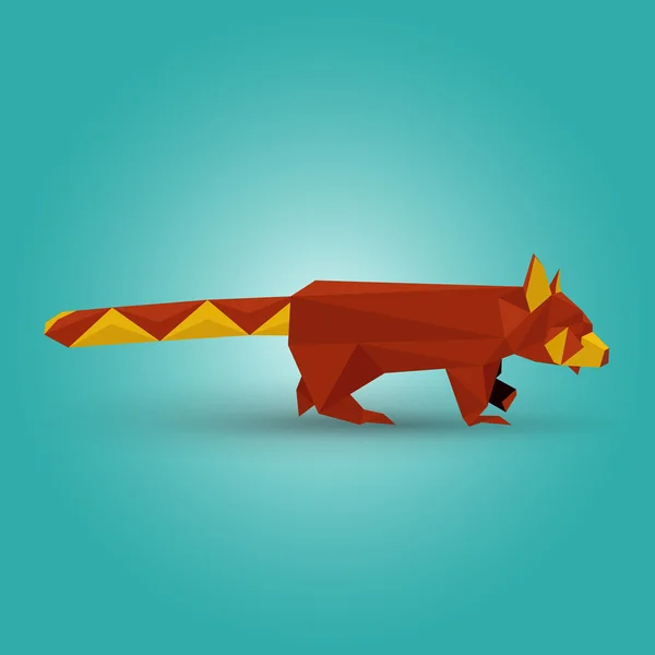 Vektor Illustration Von Origami Red Panda — Stockvektor