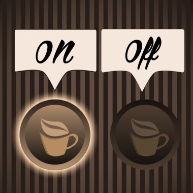 Buttons for coffee machine. clipart