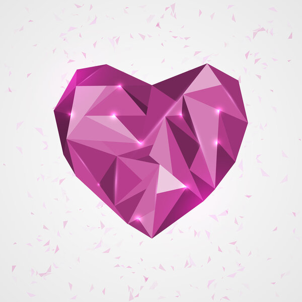 Geometry heart. vector illustration.