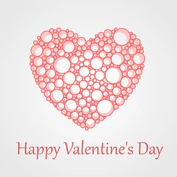 Vector Card Valentine Day Heart — Stock Vector