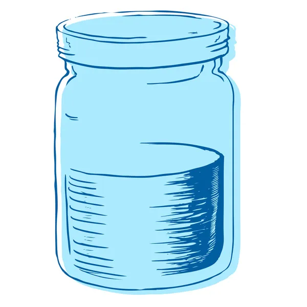 Vector Illustration Jar Water — Stock Vector