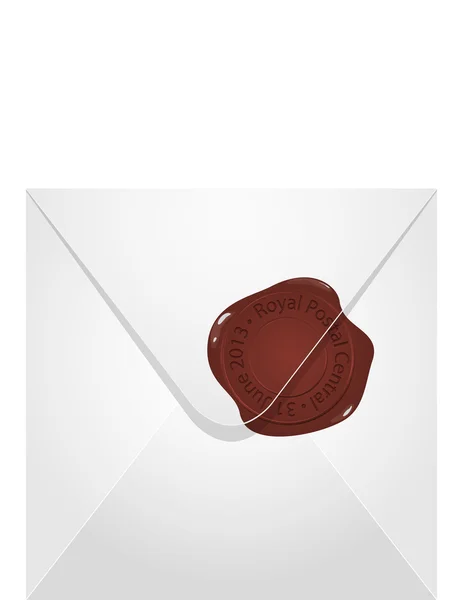Envelope Wax Seal — Stock Vector