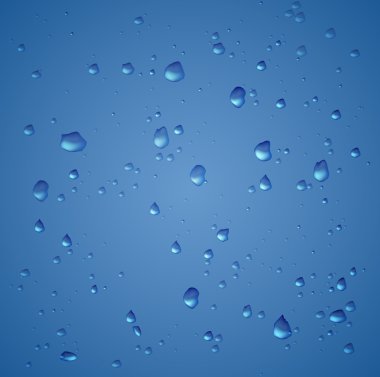 Blue abstract background with drops. clipart