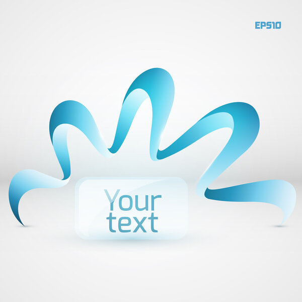 Векторный фон с голубой лентой
.