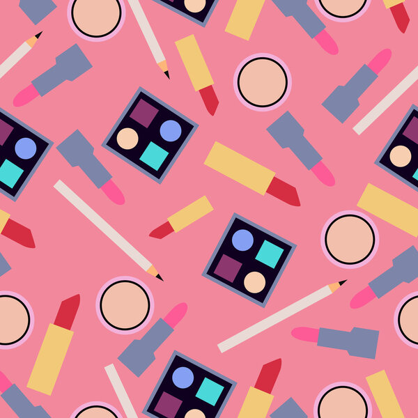 Векторный фон с элементами косметики
.