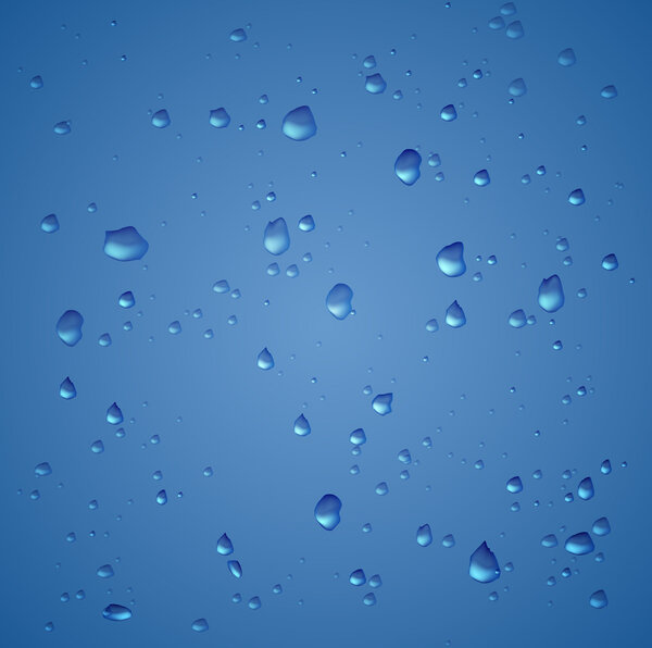 Blue abstract background with drops.