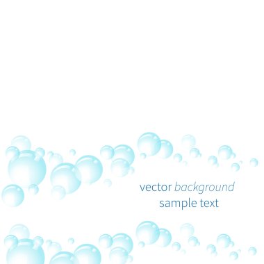 Vector background with bubbles. clipart