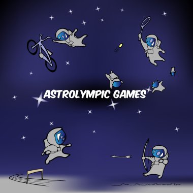 vektör çizim astrolympic oyunları.