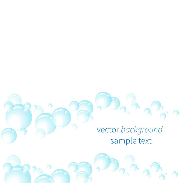 Vector background with bubbles.