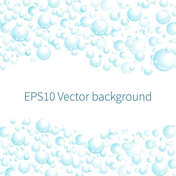 Vector background with bubbles.